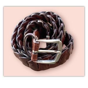 Retro Braided Leather Belt Women’s 90s Designer Accessory